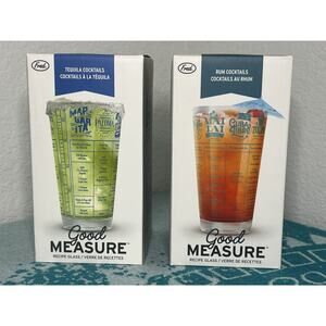 Fred Good Measure TEQUILA & RUM Cocktails Recipe Glass 16oz Margaritas‎ Barware